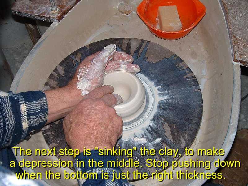 "Sinking" the clay